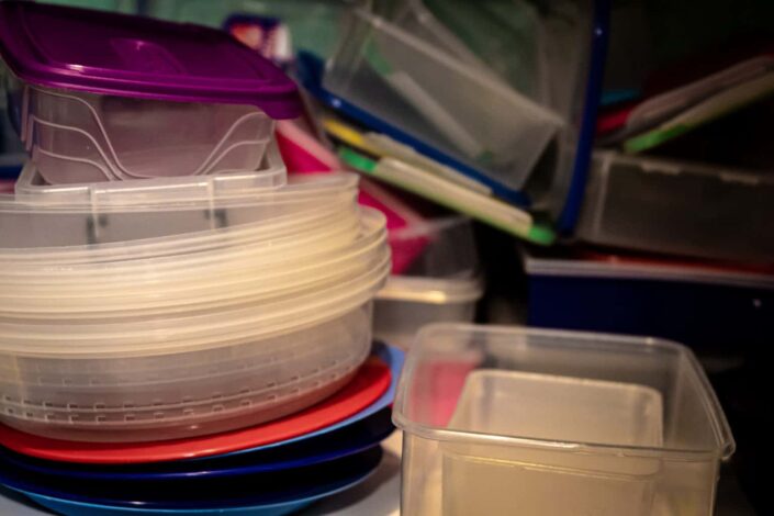 Bunch of Microwavable Plastic Containers