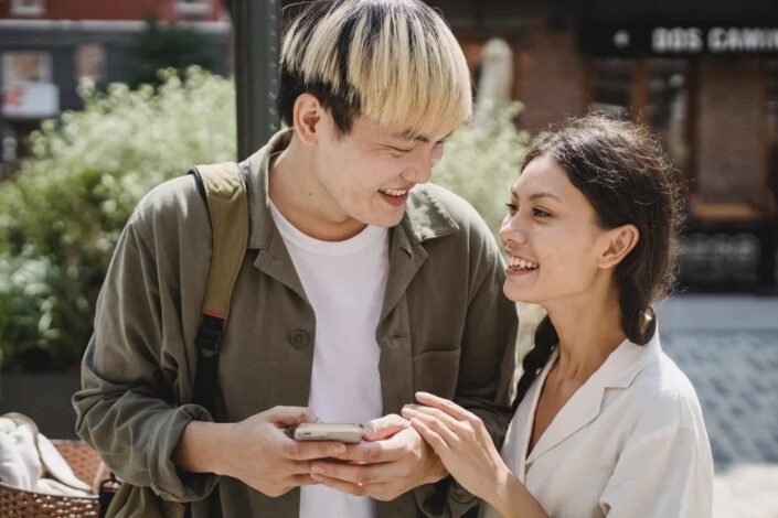 Couple Smiling Together