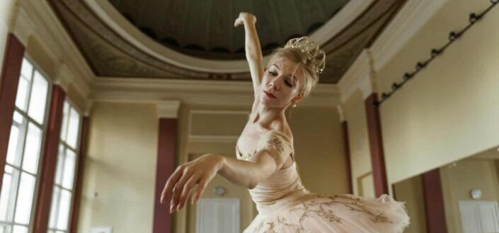 A woman dancing ballet