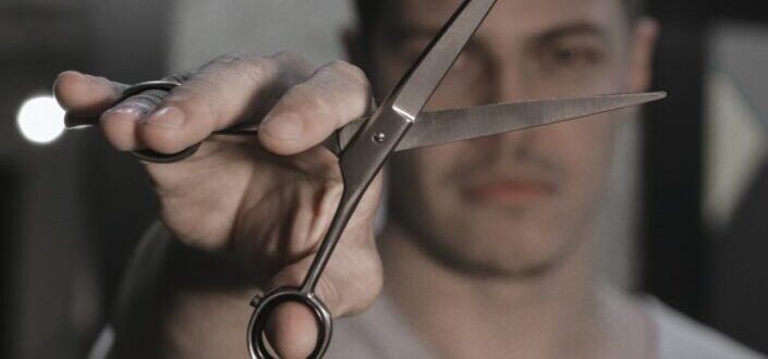 Man holding shears