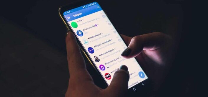 Lady checking her inbox 