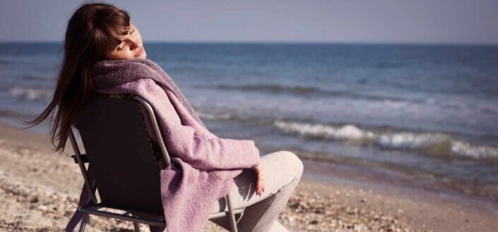 woman sitting on chair