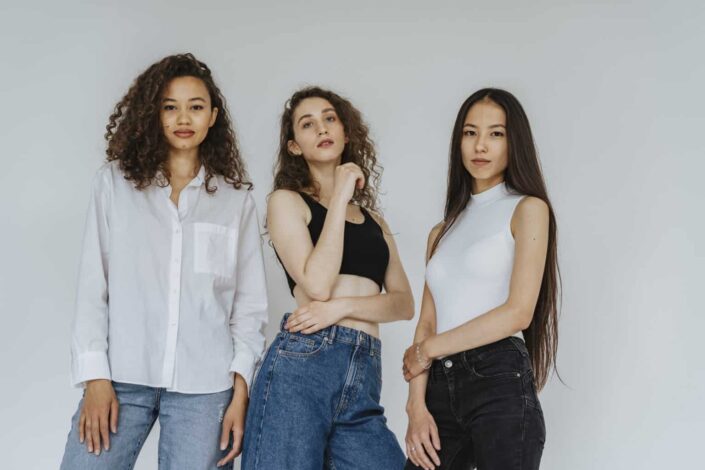 Three women posing together