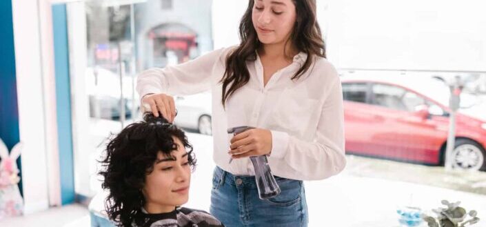 Woman in a salon