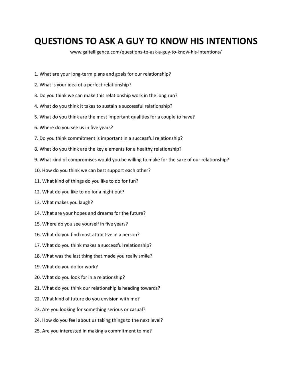 Downloadable and Printable List