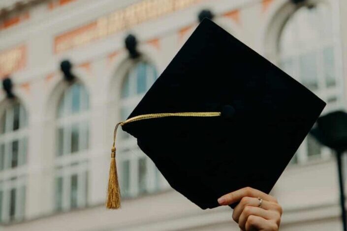 Student with a diploma