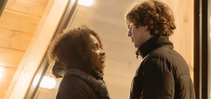 Lovely couple looking at each other